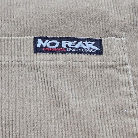 Vintage No Fear Coruroy Jacket Plaid Hood XL 100% Cotton Made in The USA Y2K - Picture 3 of 13
